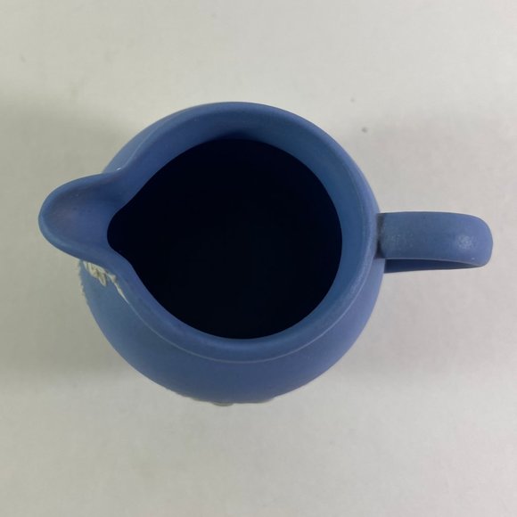 Wedgwood Jasperware Pottery Miniature Pitcher 2.5 inch blue - Picture 5 of 7